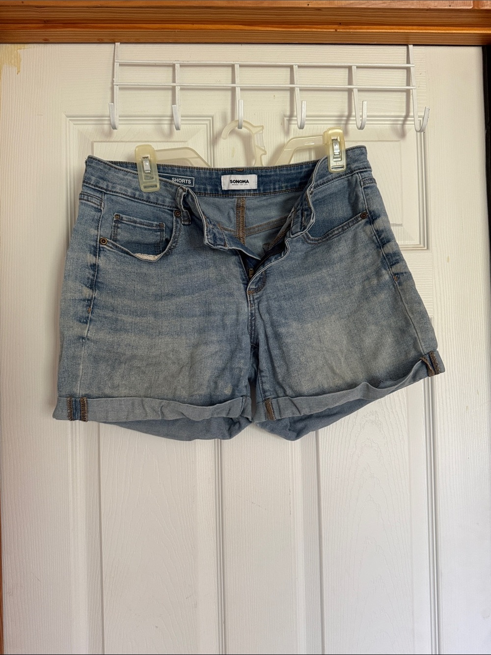 Sonoma Light Blue Denim Roll-Cuff Shorts